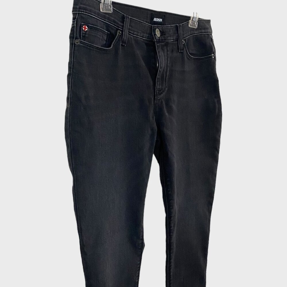 Hudson Krista Super Skinny Ankle Jeans Women's 30 Faded Black Wash Mid-Rise New - Picture 4 of 11